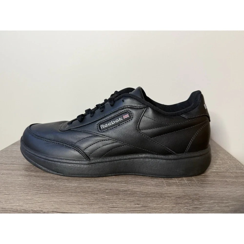 Reebok Classic Leather Black Mens Shoes Sneakers Lace Up Size 8  #59725